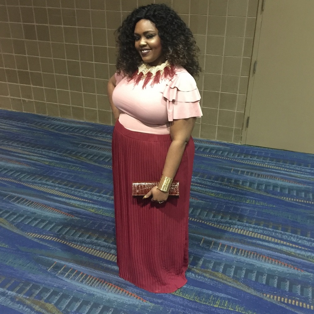 Burgundy Long Skirt - Picture 4 of 4